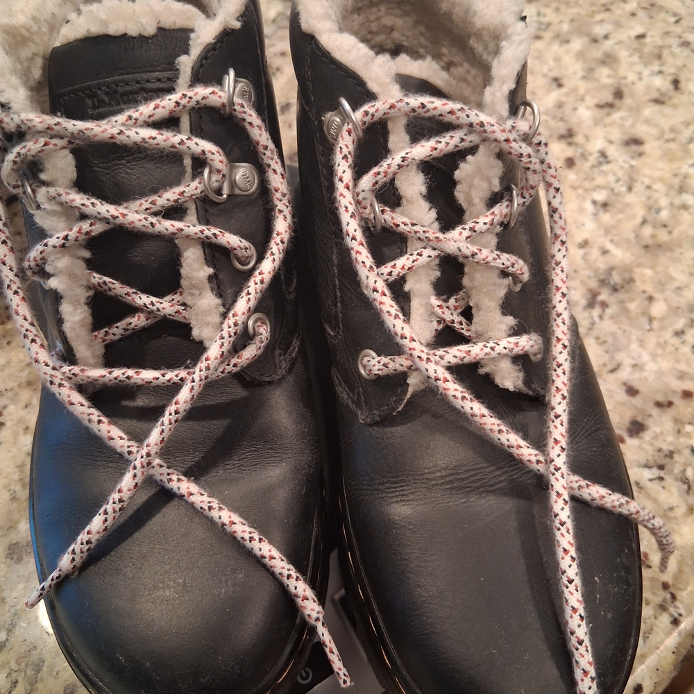 Dr. Martens Black Bonnie Boots With Sherpa Inner Lining